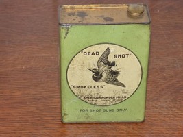 Vintage American Powder Mills Dead Shot Smokeless Powder Empty 7 Oz Tin - $346.50