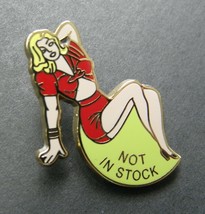ARMY AIR FORCE NOSE ART PINUP NOT IN STOCK GIRL LAPEL HAT PIN BADGE 1 INCH - £4.54 GBP