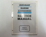 Quicksilver Marino Remoto Controlli Servizio Manuale 90-814705 - £24.09 GBP