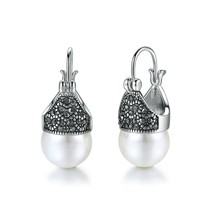D inmitation pearl earrings for women christmas present retro ear drops jewelry dwe700m thumb200