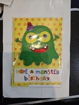 Ha E A Monster Birthday 3D Card &amp; Envelope - $40.51 MXN