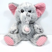 Elephant Gray White Pink Ears Glitter Eyes Plush Stuffed Animal 12&quot; Soft  - £17.98 GBP