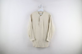 Vtg 80s Mens M Military Issue Lightweight Winter Wool Blend Henley T-Shirt USA - £35.00 GBP