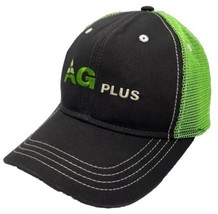 AG Plus Hat Cap Green Mesh Back Gray Front Adjustable One Size Farming Farmer - £14.20 GBP