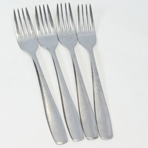 IKEA 22422 Salad Forks Stainless Glossy Square Handle 6 7/8&quot; Lot of 4 - £10.15 GBP