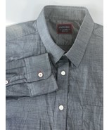 UNTUCKit Pro Cesare WF Men&#39;s Large Slim Fit Blue Long Sleeve Button Fron... - $26.97 CAD