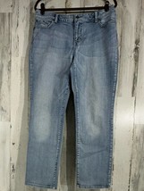 Chicos Platinum Denim Jeans Ultimate Fit Slim Leg Size 2 Short (32x28) - £13.55 GBP