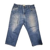 L.L. Bean Comfort Waist Jeans Men 40x29 Blue Denim Relaxed Fit Classic - $9.80