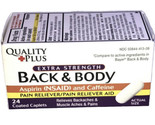 NEW-Quality Plus Extra Strength Back &amp; Body, 24-ct. Bottle-SHIP N 24 HOURS - £6.13 GBP