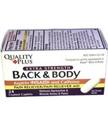 NEW-Quality Plus Extra Strength Back &amp; Body, 24-ct. Bottle-SHIP N 24 HOURS - £6.21 GBP