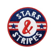 Patriotic American 4th Fourth of July Stars &amp; Stripes Embroidered Iron On Patch  - £4.39 GBP