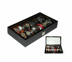 18 watch case  Black Storage Organizer Display Gift Box - £40.25 GBP