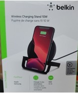 NEW-BELKIN WIRELESS CHARGING STAND for Apple &amp; Samsung-Black FREE SHIPPING! - £16.88 GBP