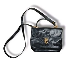 Croton Australia Vintage Crossbody Handbag Black Genuine Cowhide Leather  - $29.95