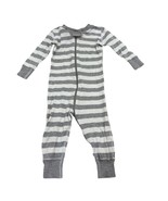 Hanna Andersson Organic Cotton Baby Pajamas 12-18 Months Gray &amp; White St... - $20.19 CAD