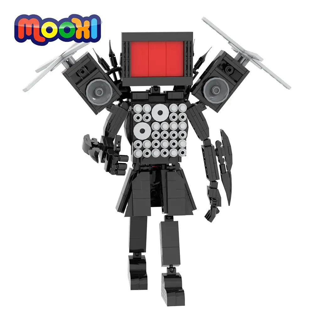 MOOXI Skibidi Toilet Man Vs Monitor 462Pcs MOC Bricks Super Titan TV Man Game - £32.07 GBP