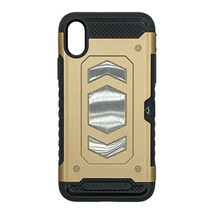 for iPhone X/Xs Card Holding Armor Style Case GOLD - £6.02 GBP