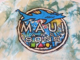Maui and Sons Men&#39;s Hoodie Sweat Shirt Fintastic Tye Dye Fleece Turquoise NWT - £29.17 GBP