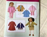 2007 Simplicity Sewing Pattern 3551 18&quot; Doll 8 Pc Wardrobe Jacket Skirt ... - £11.95 GBP