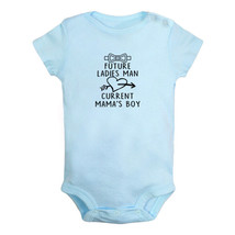 Future Ladies Man Current Mama&#39;s Boy Bodysuit Newborn Baby Romper Toddler Outfit - £8.30 GBP