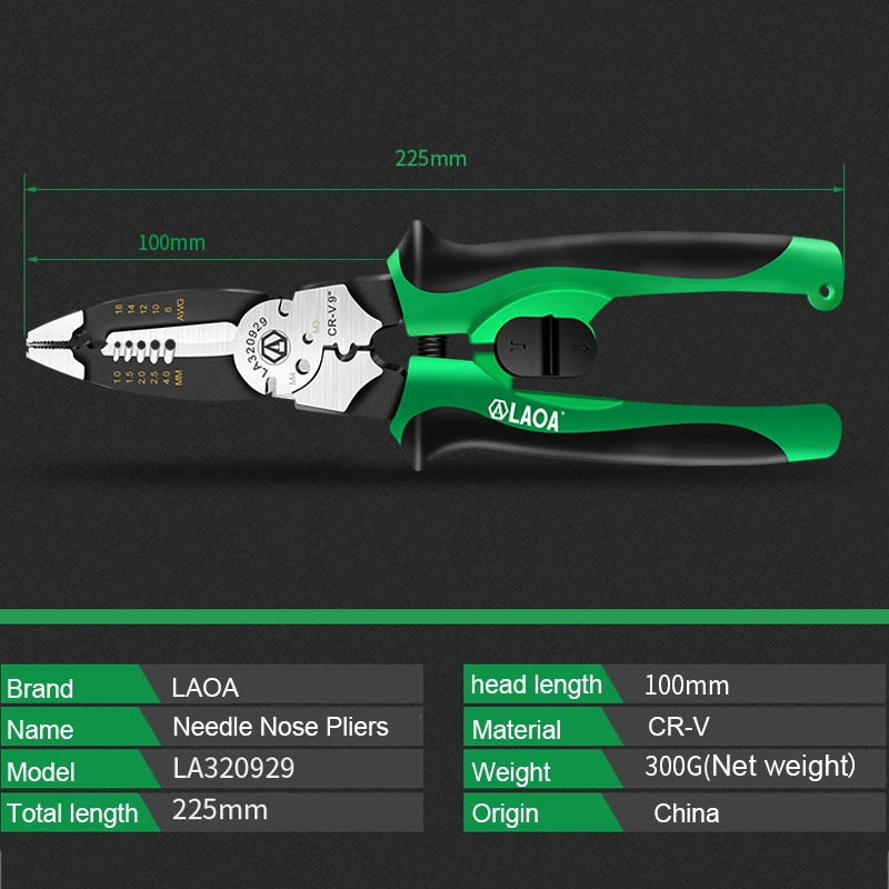 LAOA Multifunctional Electrician Pliers Long Nose Pliers Professional Wi... - $4,961.21 MXN