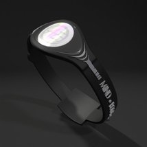 Active Energy Bracelet Wristband BLACK w/ White Lettering - $13.72