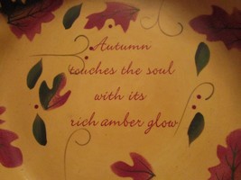 Russ Berry Dish Pie &quot;Autumn Touches The Soul&quot; 9 3/4&quot; [a4RACK5] - £43.52 GBP