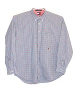 Vtg Tommy Hilfiger Long Sleeve Shirt XL Red Blue Green Checks Rainbow Co... - £23.19 GBP