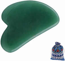 Gua Sha Facial Tools, Natural Jade Roller Stone Guasha Board Message Tool for Fa - £9.40 GBP