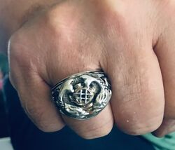 USN Saturation Divers Ring Bronze Helmet sterling silver - €98,56 EUR