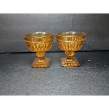 Indiana Glass Mt Vernon Amber 6oz Coupe Glasses, Set Of 2, Vintage Drink... - $228.71 MXN