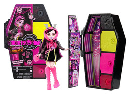 Monster High Skulltimate Secrets Neon Frights Draculaura 12&quot; Doll with 18 Acc - £23.88 GBP