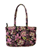 Vera Bradley Pirouette Cottagecore Pink &amp; Black Pattern Zipper Close Han... - €12,88 EUR