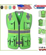 X-Large High Visibility Safety Vest - Lightweight Design with 10 Utility... - $67.13 CAD