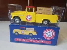 Arm Hammer 1955 Cameo Chevy Truck Replica Die-Cast Bank Red Yellow NEW d... - £24.74 GBP