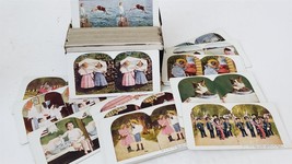 1899 Antique Comic Series Full Set Of 100 Color Stereoview Stereoptic Excellent - £174.51 GBP