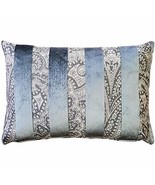 PILLOW DÉCOR Robert Aluminum Stripe Velvet Pillow 15x22 - $119.95