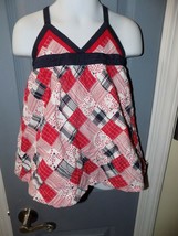 Janie and Jack Halter Patriotic 4th July Patchwork Lined Dress Size 6/12... - £14.55 GBP