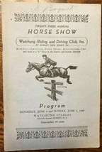 WATCHUNG STABLES (NJ) 23rd Annual HORSE SHOW 40-page Program June 4-5, 1949 - $12.86