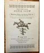 WATCHUNG STABLES (NJ) 23rd Annual HORSE SHOW 40-page Program June 4-5, 1949 - €11,03 EUR
