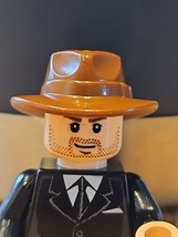 LEGO Indiana Jones Minifigure Head Flesh w/Hat Beard/Stubble - £16.78 GBP