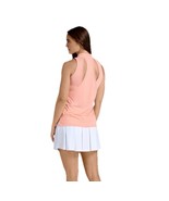SwingDish Women&#39;s Sleeveless Esmeralda Golf Polo Peach Flower Top Size X... - $42.12 CAD