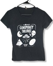 The Big Book of Conspiracy Theories Funny T-Shirt Adult Small Aliens Pyr... - $15.95