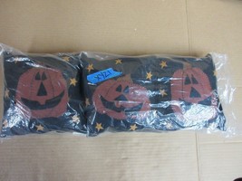 NOS 3 Honey And Me Inc Jack O Lantern Halloween Pumpkin Decorative Pillows - £50.17 GBP