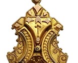 Antique Victoriano Etrusco 10K Oro Medallón Colgante - $443.67