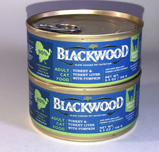 Blackwood Adult Cat Food Turkey &amp; Turkey Liver W Pumpkin No Grain-2ea 5.5oz Cans - £15.73 GBP