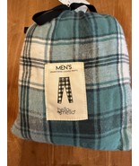 Hello Mello Men&#39;s Flannel Lounge Pants, Green Plaid (Small 27-29) NWT - $19.79