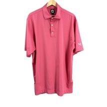 FootJoy Golf Polo Pink Diamond Quick Dry Performance Fabric Mens Large - $27.94