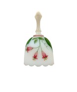 Vintage Fenton Hand-Painted White Satin Bell Floral Design &amp; Scalloped E... - $67.16 CAD