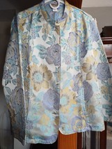 Women&#39;s Tudor Court Tapestry Lightweight Floral Jacket Size L - $25.00